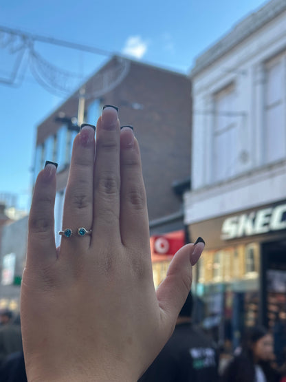 Blue Spinel Open Ring