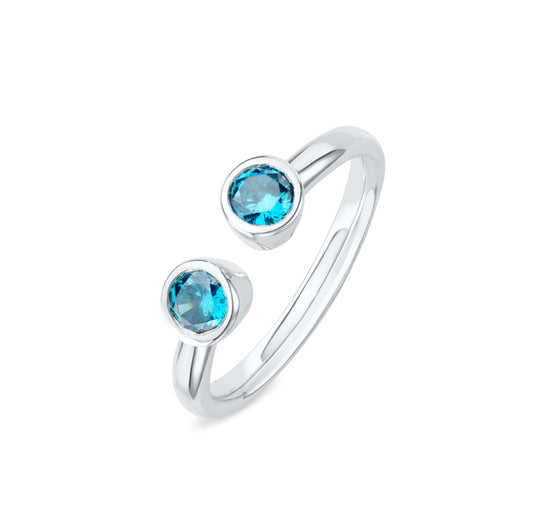 Blue Spinel Open Ring