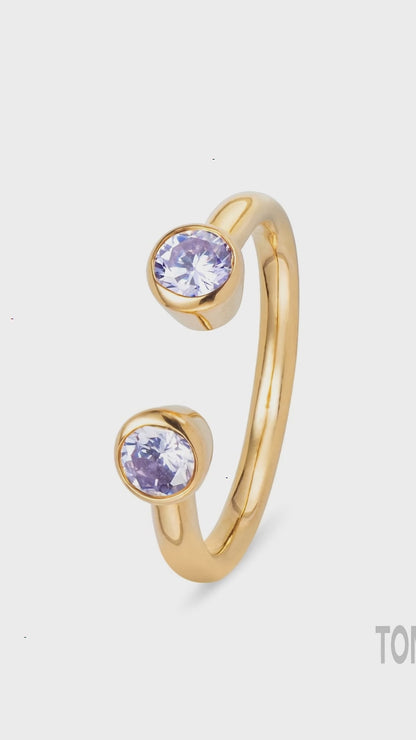 Lavender Open Ring